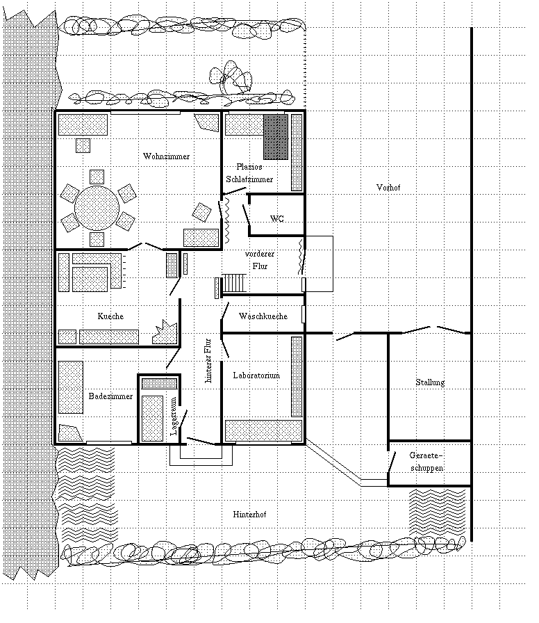 Plan Ursuls Haus, unteres Stockwerk